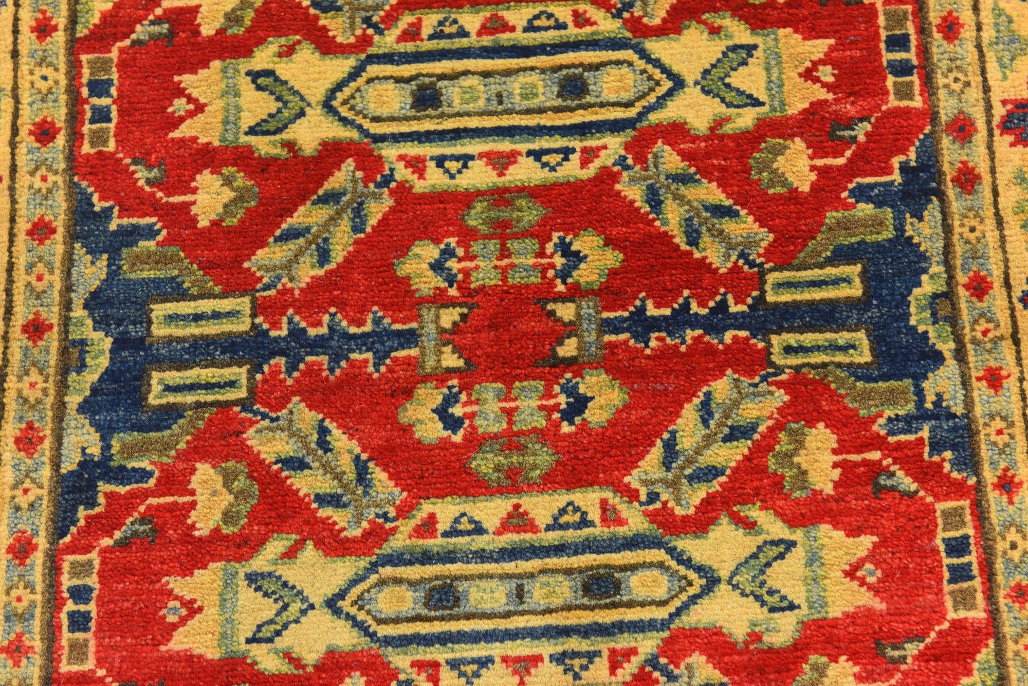 2' 8 x 4' Hand Knotted Kazak Rug