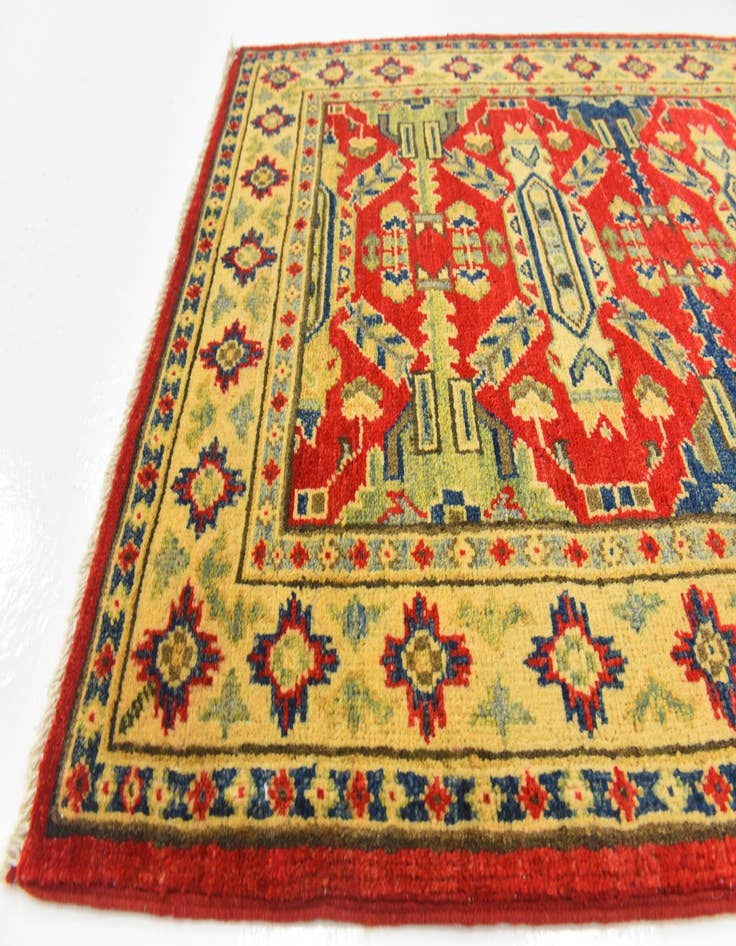Detail image of 2' 8 x 4'  Hand Knotted Kazak Rug