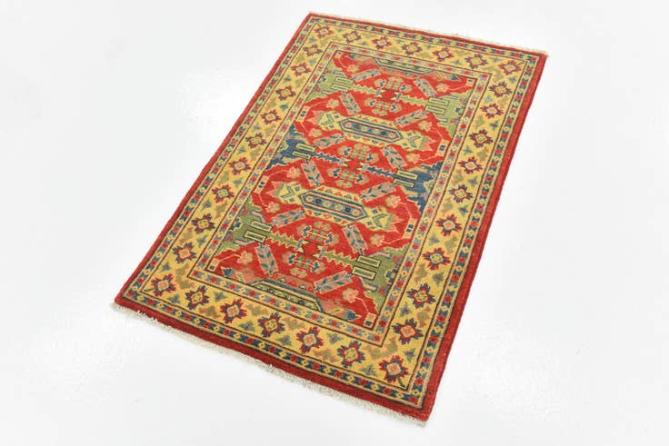 Detail image of 2' 8 x 3' 11 Hand Knotted Kazak Rug