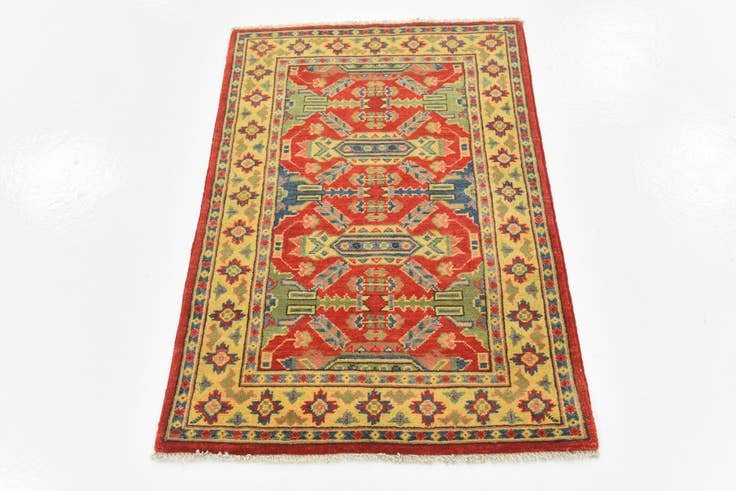 Detail image of 2' 8 x 3' 11 Hand Knotted Kazak Rug