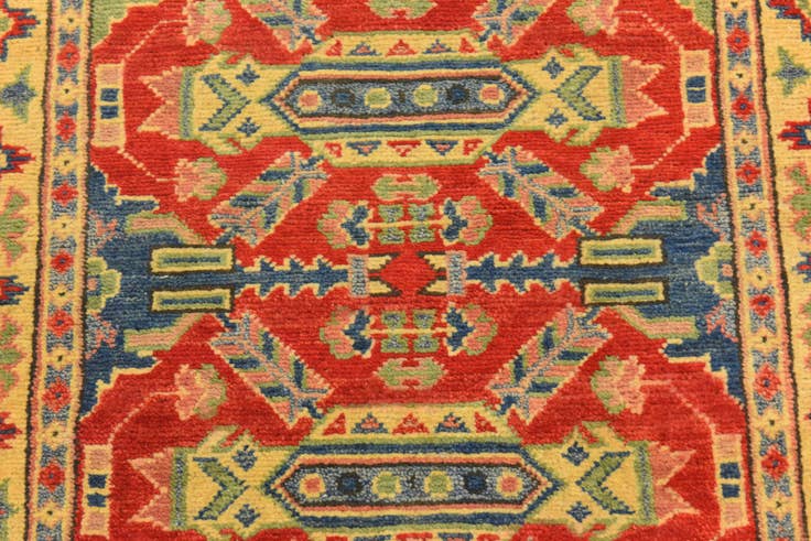 Detail image of 2' 8 x 3' 11 Hand Knotted Kazak Rug