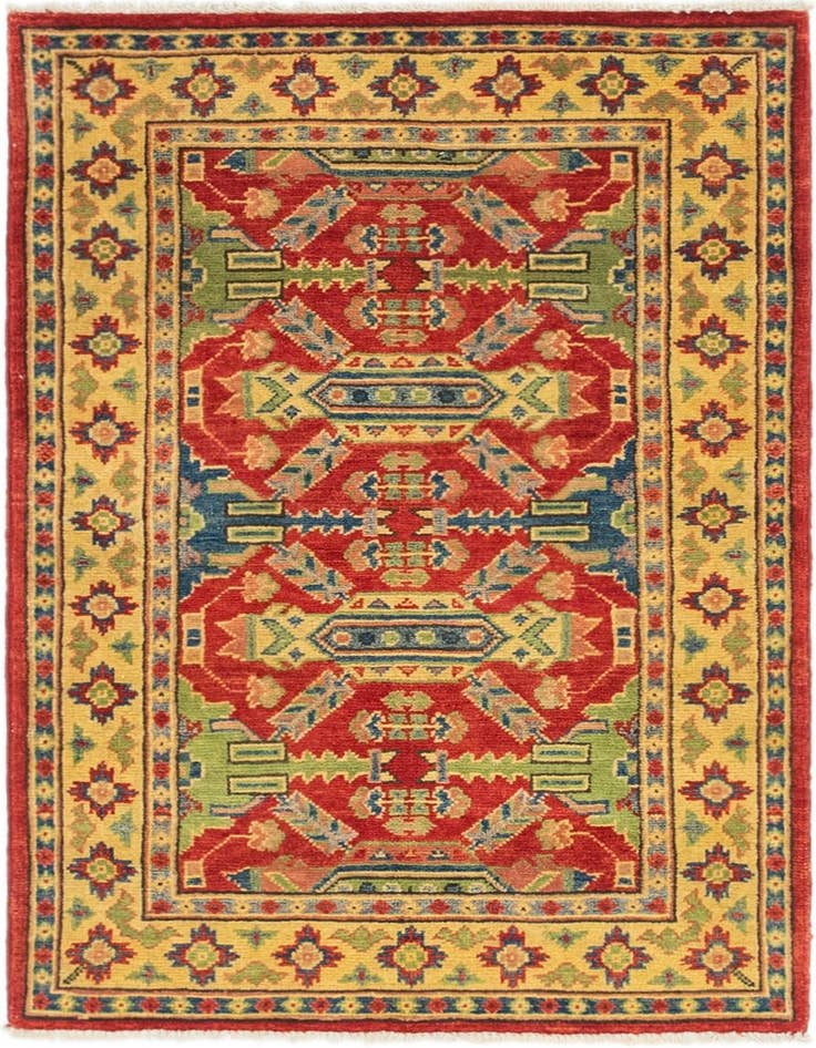 Detail image of 2' 8 x 3' 11 Hand Knotted Kazak Rug
