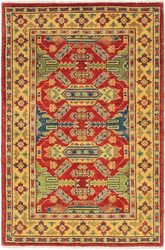 Detail image of 2' 8 x 3' 11 Hand Knotted Kazak Rug