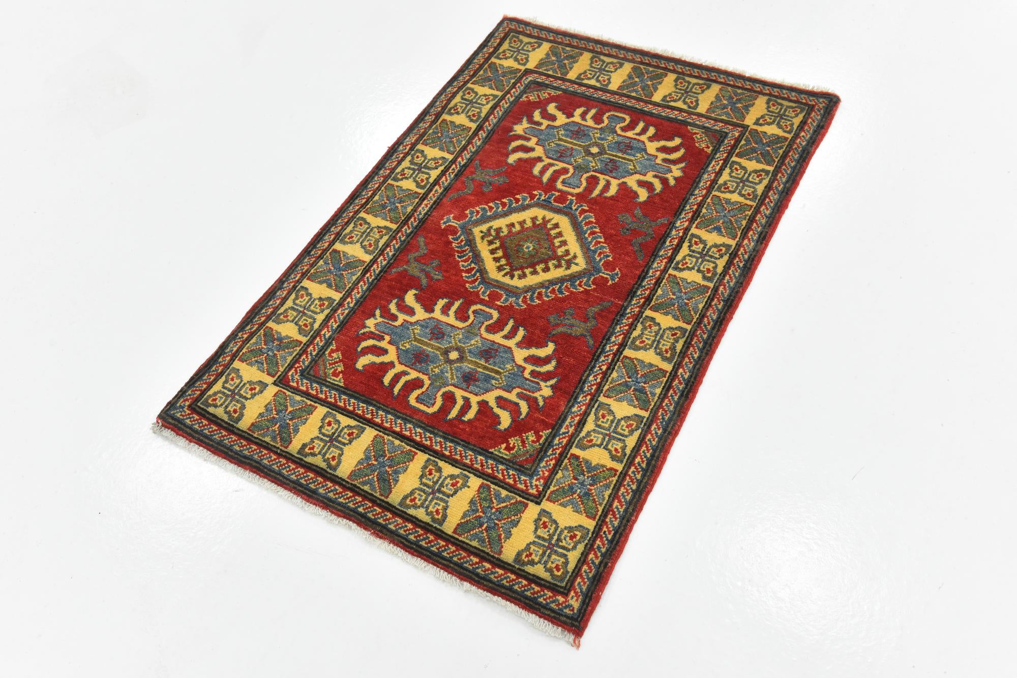 2' 8 x 4' 1 Hand Knotted Kazak Rug