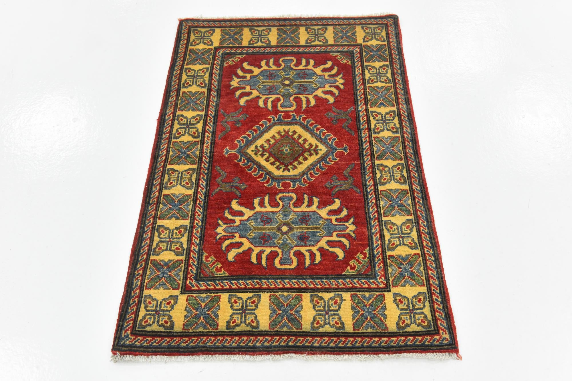 2' 8 x 4' 1 Hand Knotted Kazak Rug
