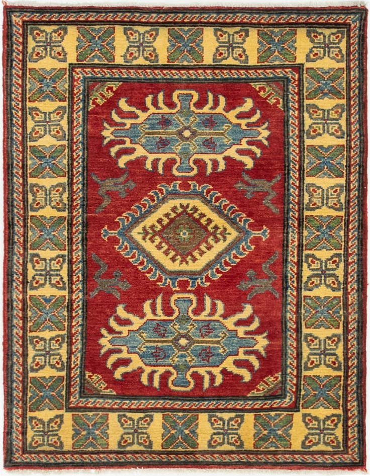 Detail image of 2' 8 x 4' 1 Hand Knotted Kazak Rug