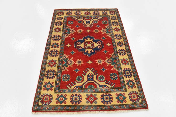 Detail image of 2' 8 x 4' 1 Hand Knotted Kazak Rug