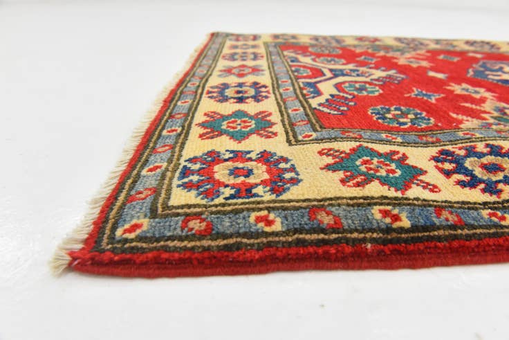 Detail image of 2' 8 x 4' 1 Hand Knotted Kazak Rug
