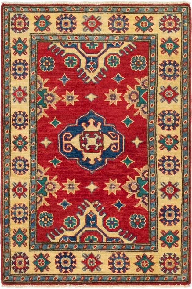 Detail image of 2' 8 x 4' 1 Hand Knotted Kazak Rug