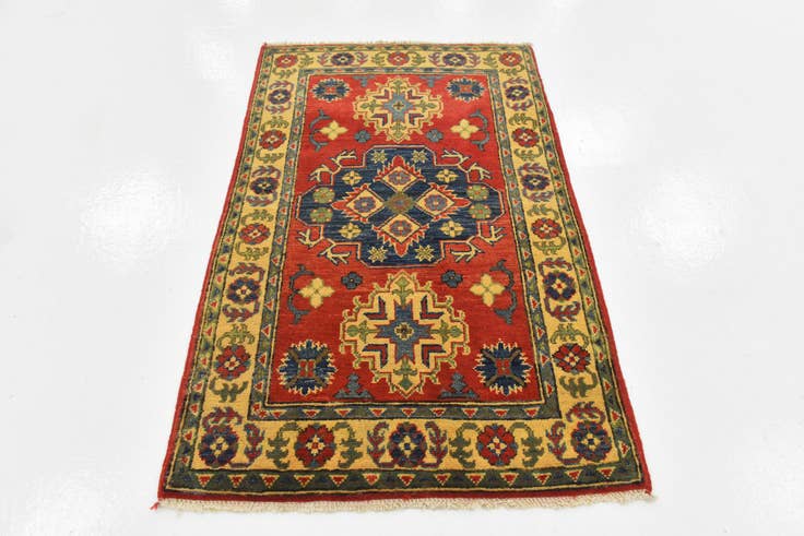 Detail image of 2' 7 x 4' 1 Hand Knotted Kazak Rug