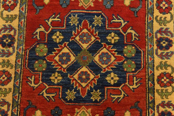 Detail image of 2' 7 x 4' 1 Hand Knotted Kazak Rug
