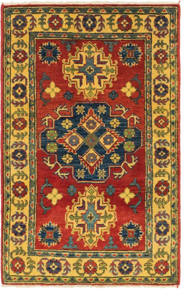 Detail image of 2' 7 x 4' 1 Hand Knotted Kazak Rug