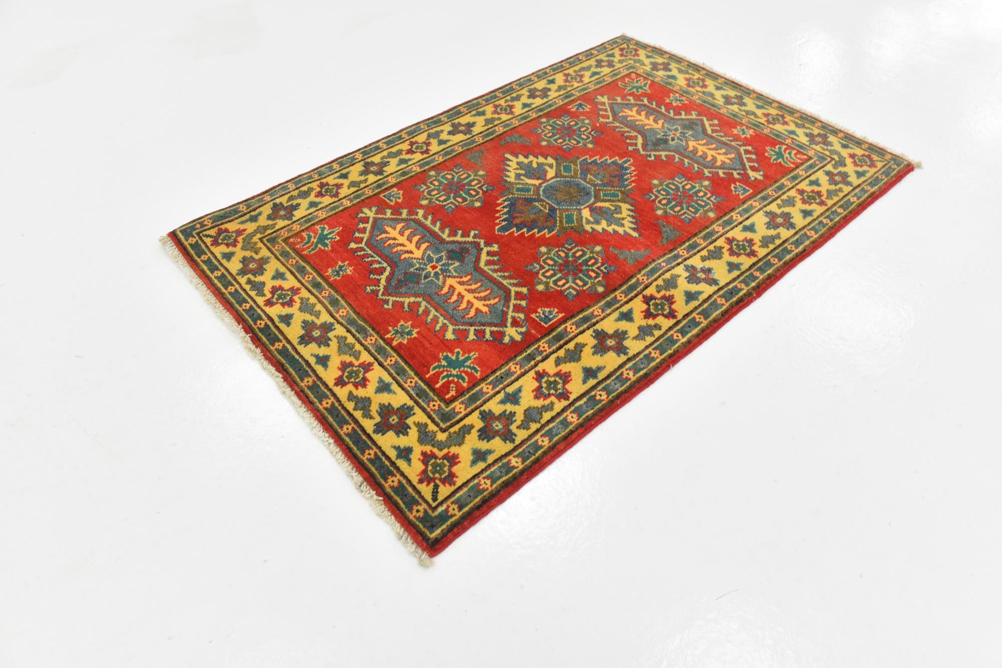 2' 8 x 4' 1 Hand Knotted Kazak Rug