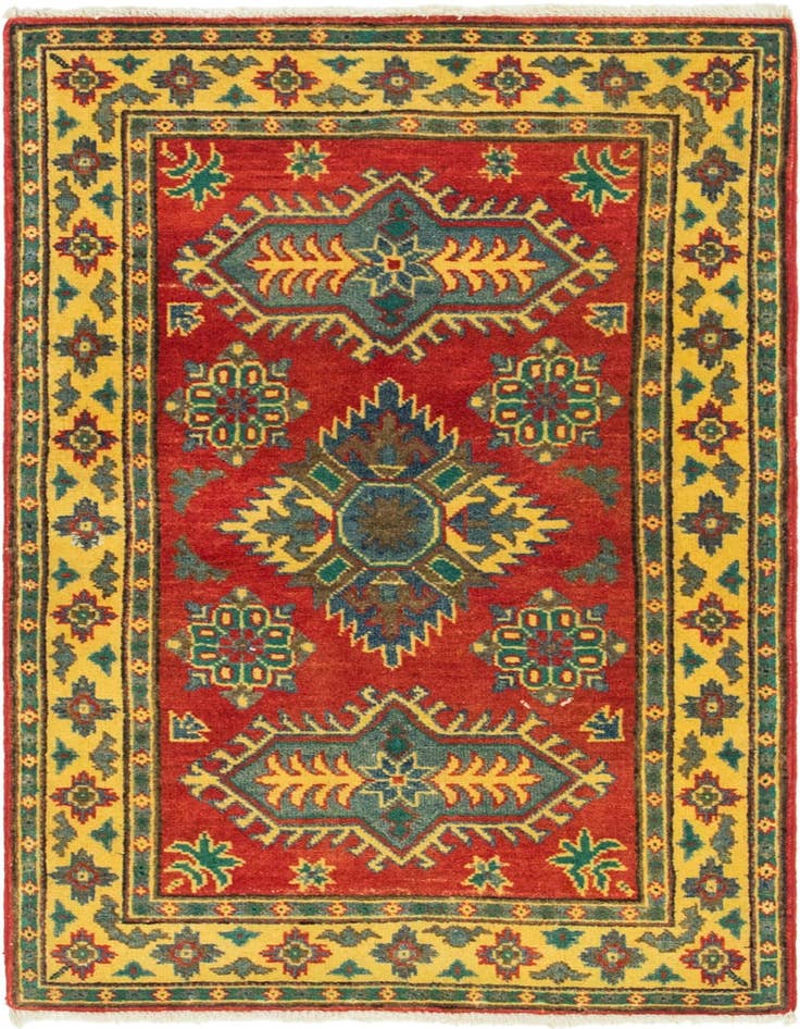 Detail image of 2' 8 x 4' 1 Hand Knotted Kazak Rug