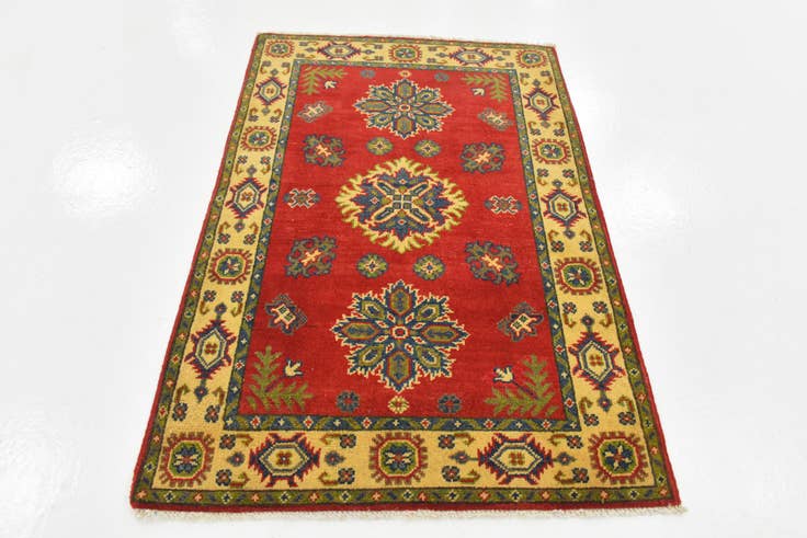 Detail image of 2' 9 x 4' 1 Hand Knotted Kazak Rug
