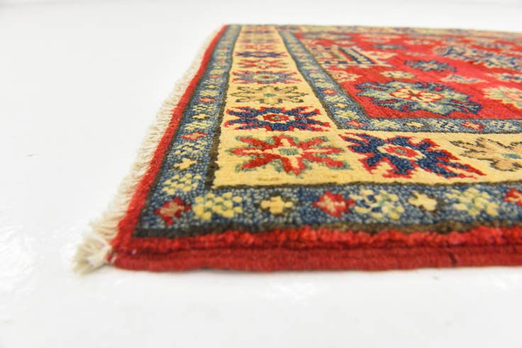 Detail image of 2' 8 x 4' 3 Hand Knotted Kazak Rug