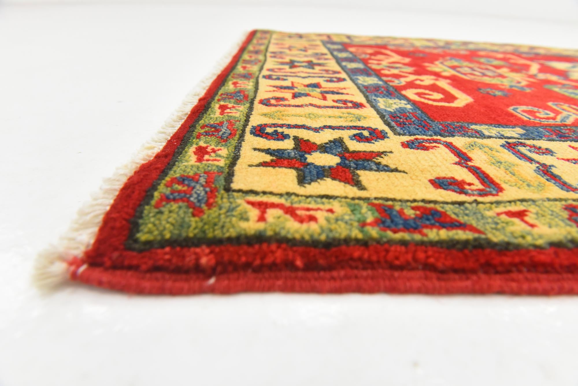 2' 8 x 4' Hand Knotted Kazak Rug