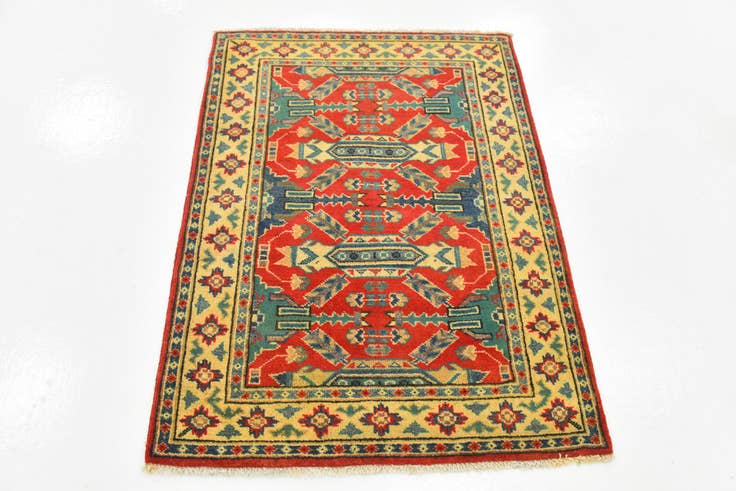 Detail image of 2' 10 x 3' 10 Hand Knotted Kazak Rug