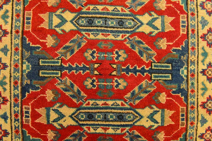 Detail image of 2' 10 x 3' 10 Hand Knotted Kazak Rug