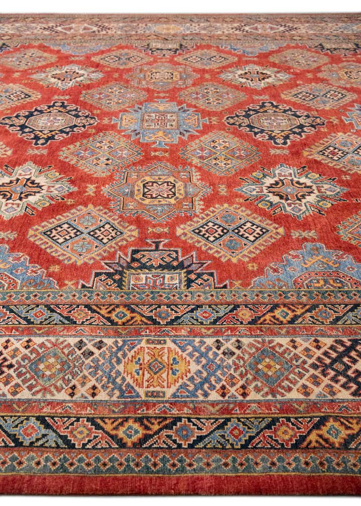 12' 2 x 17' 9 Hand Knotted Kazak Rug