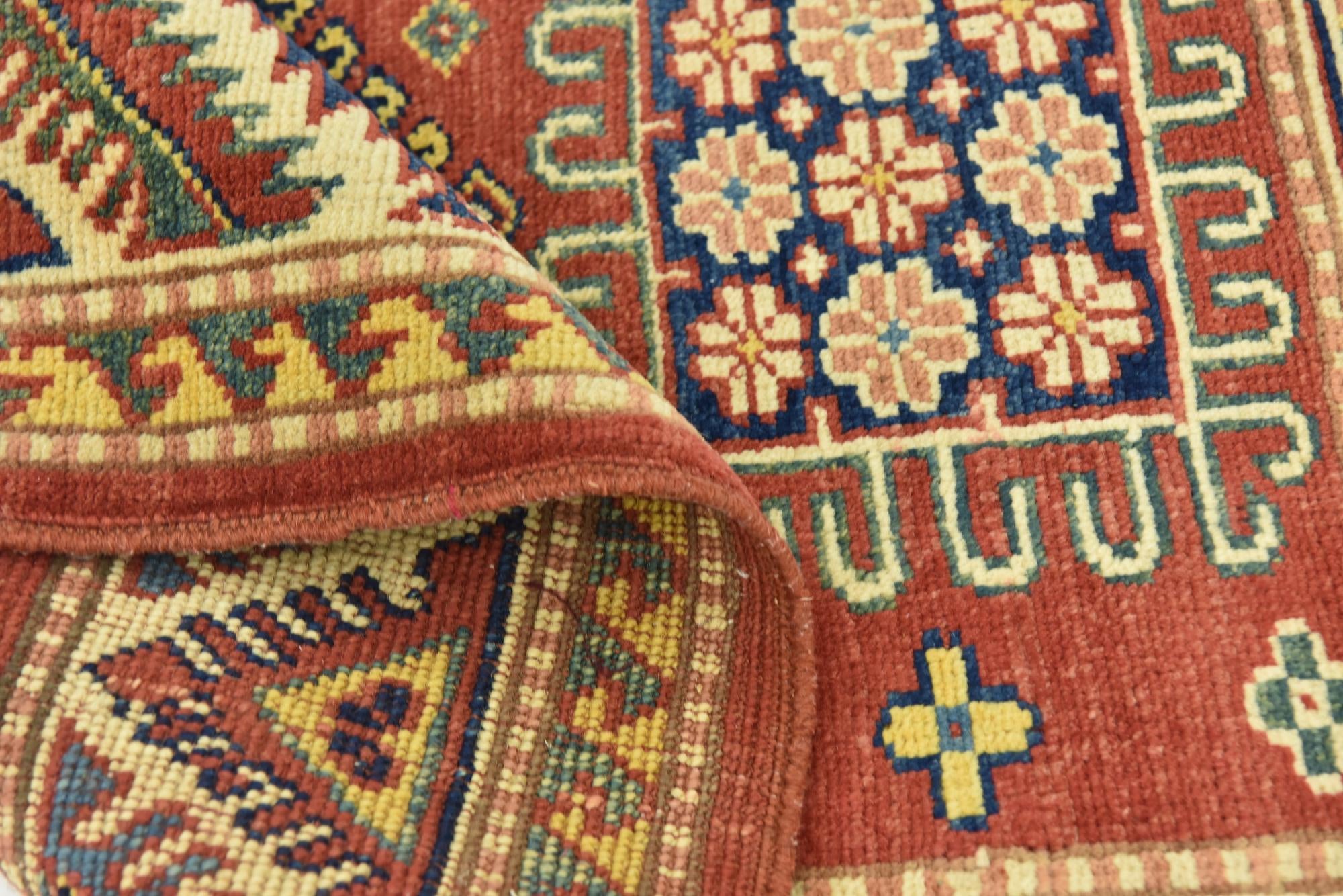 2' 9 x 4' Hand Knotted Kazak Rug