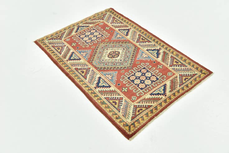 Detail image of 2' 9 x 4' Hand Knotted Kazak Rug