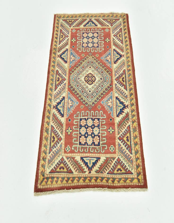 Detail image of 2' 9 x 4'  Hand Knotted Kazak Rug