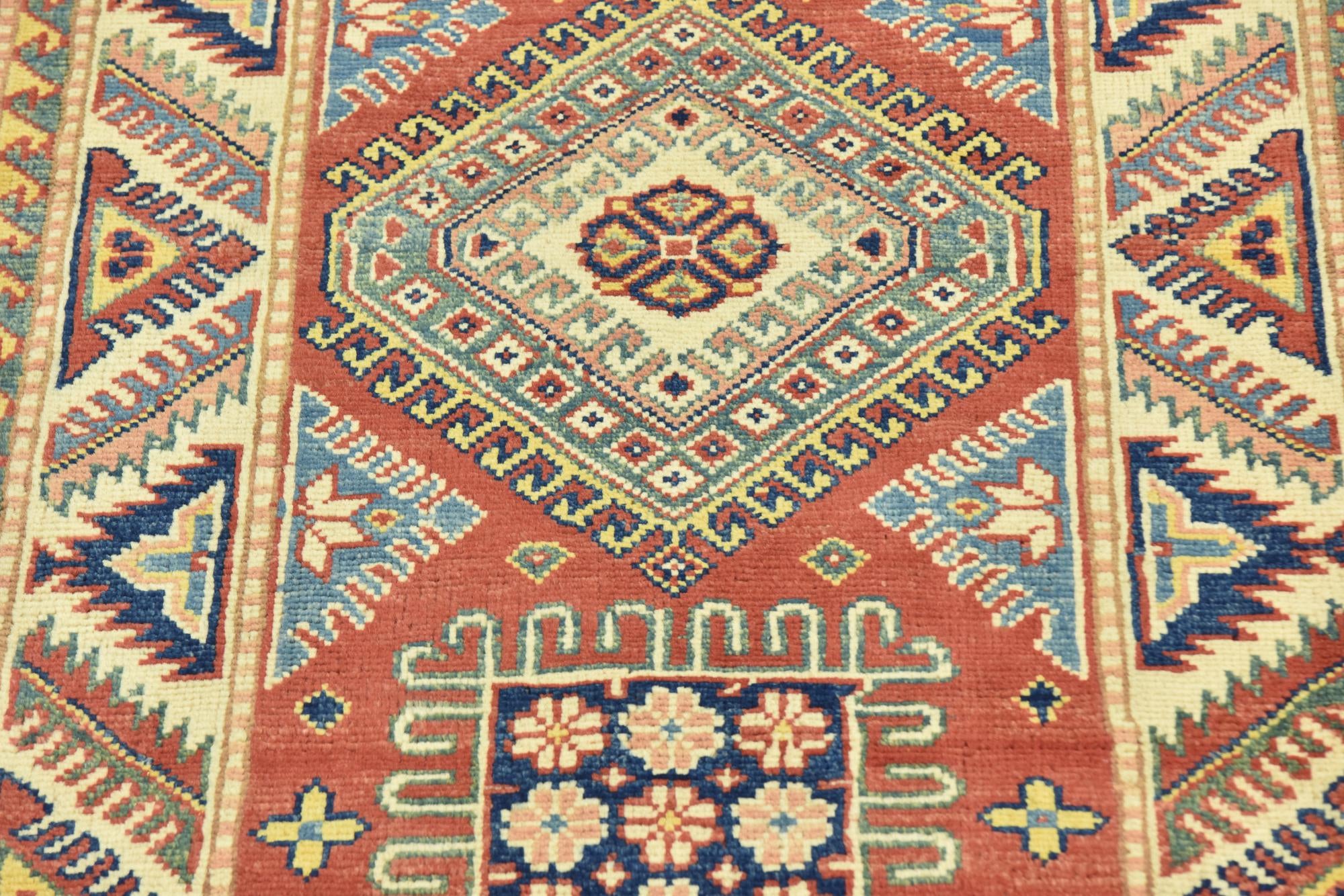 2' 9 x 4' Hand Knotted Kazak Rug