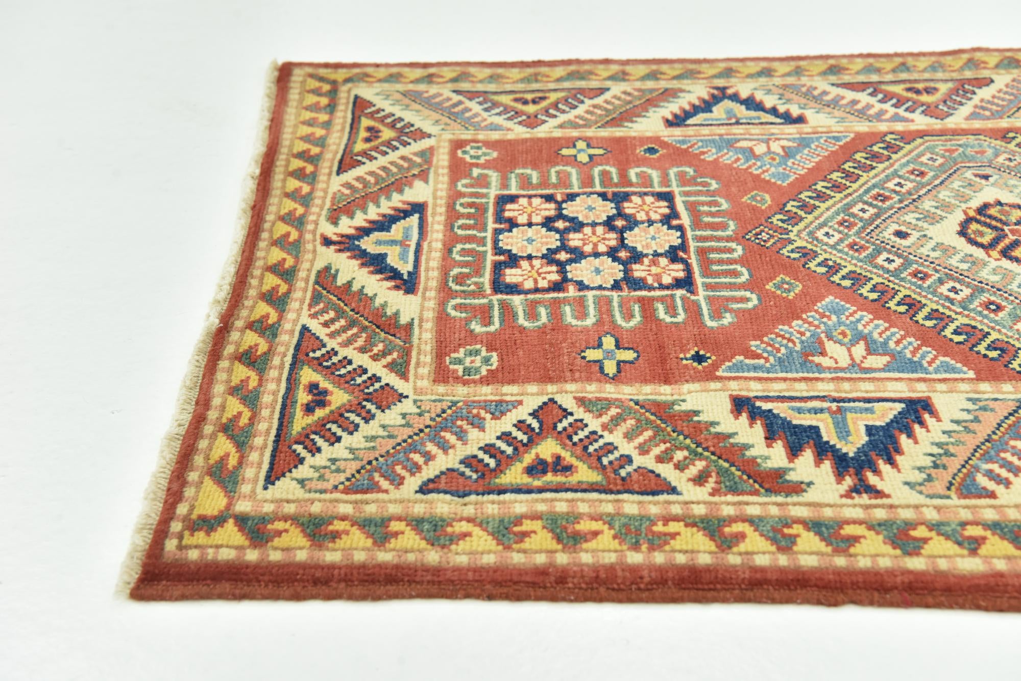 2' 9 x 4' Hand Knotted Kazak Rug