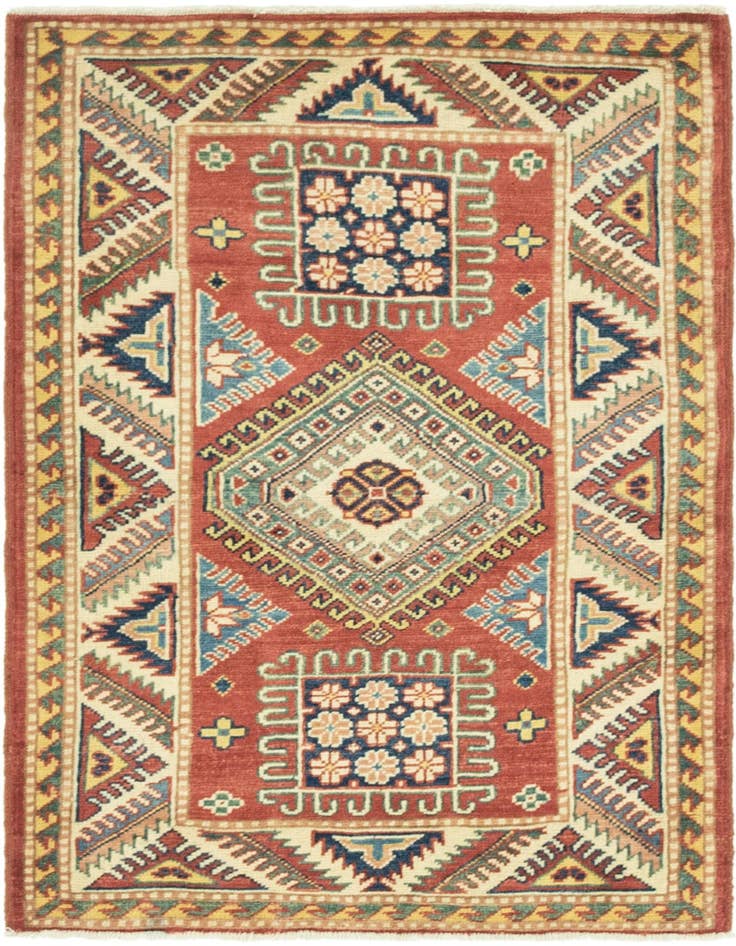 Detail image of 2' 9 x 4' Hand Knotted Kazak Rug