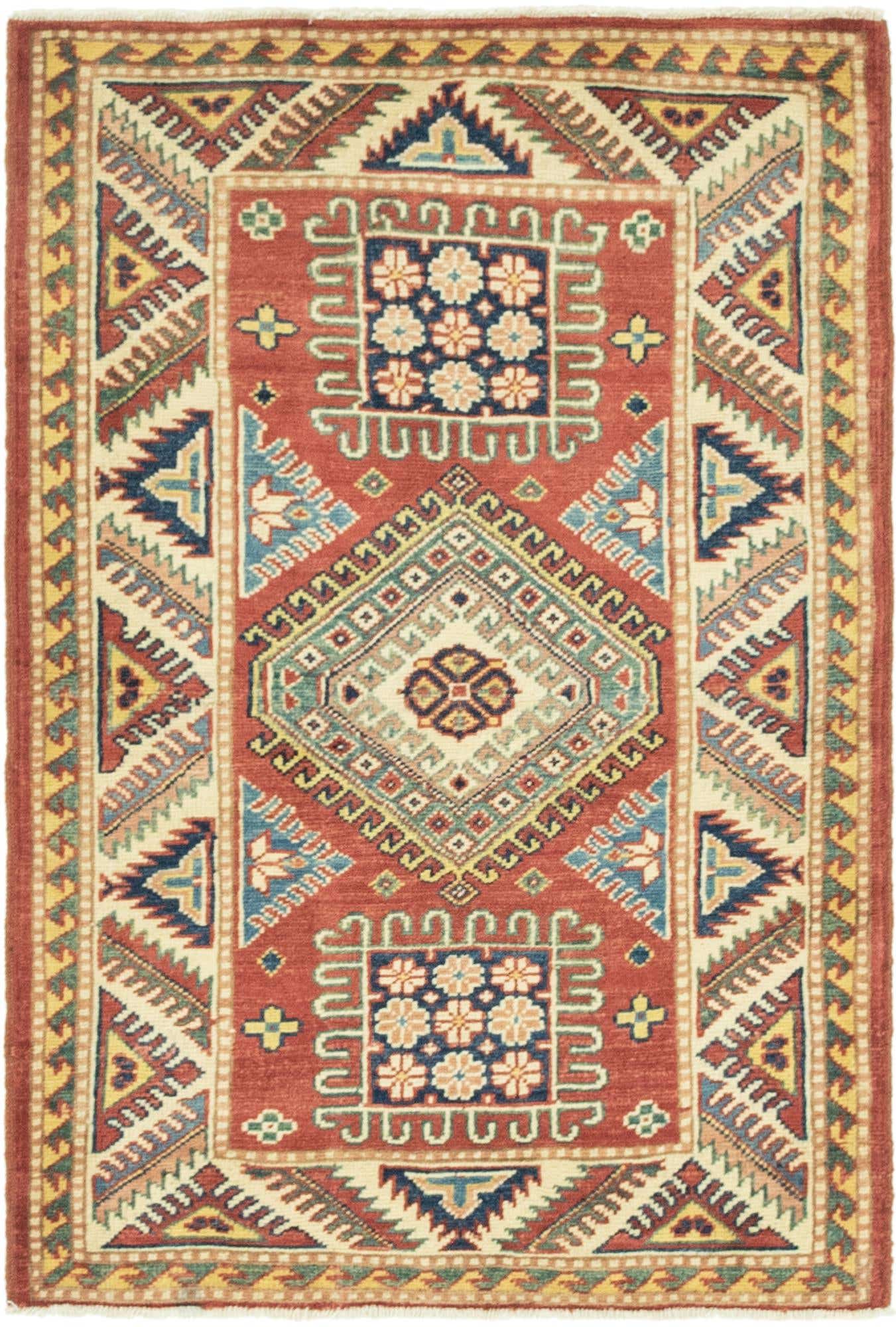 2' 9 x 4' Hand Knotted Kazak Rug