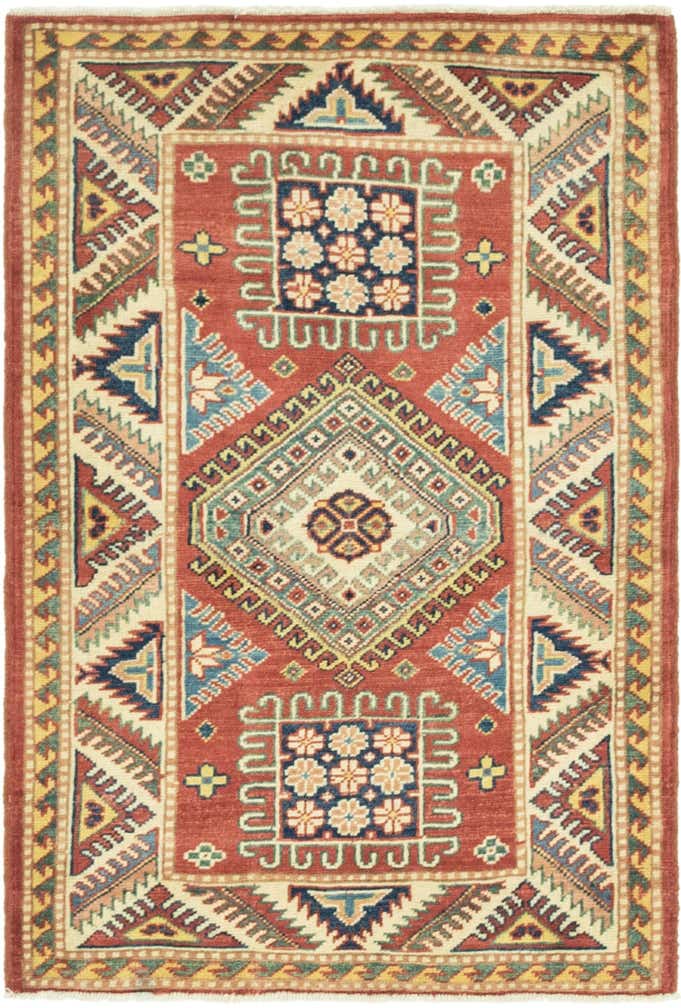 2' 9 x 4' Hand Knotted Kazak Rug