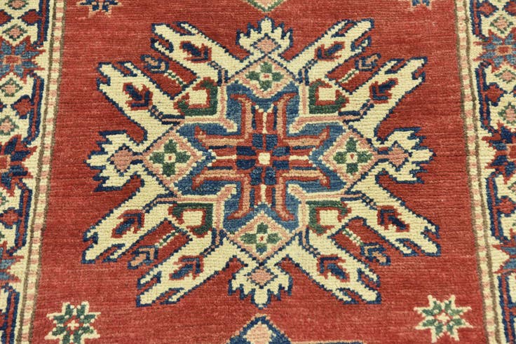 Detail image of 2' 9 x 3' 9 Hand Knotted Kazak Rug