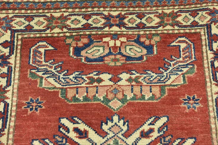 Detail image of 2' 9 x 3' 9 Hand Knotted Kazak Rug