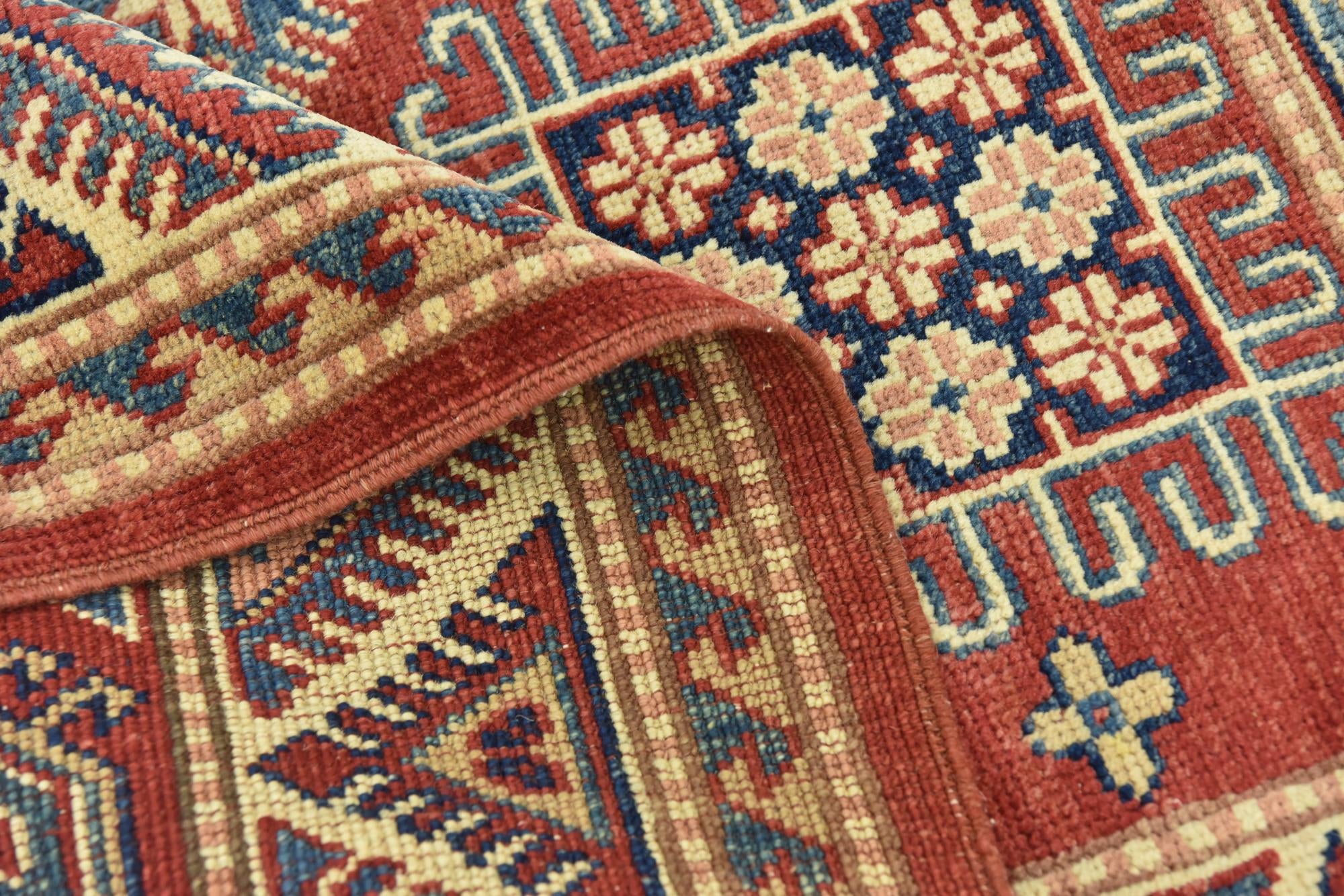 80cm x 125cm anudado a mano Kazak Alfombra