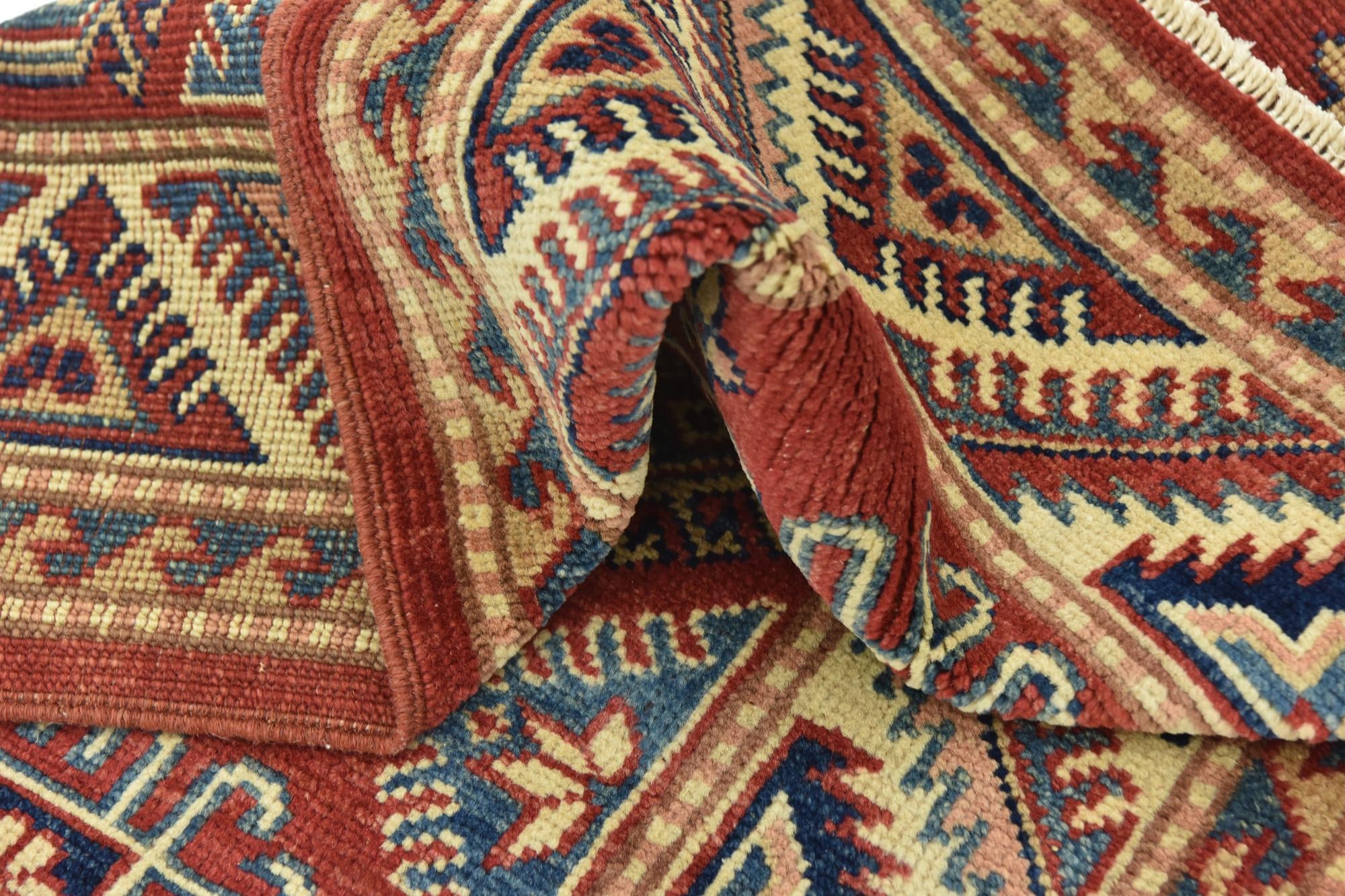 80cm x 125cm anudado a mano Kazak Alfombra