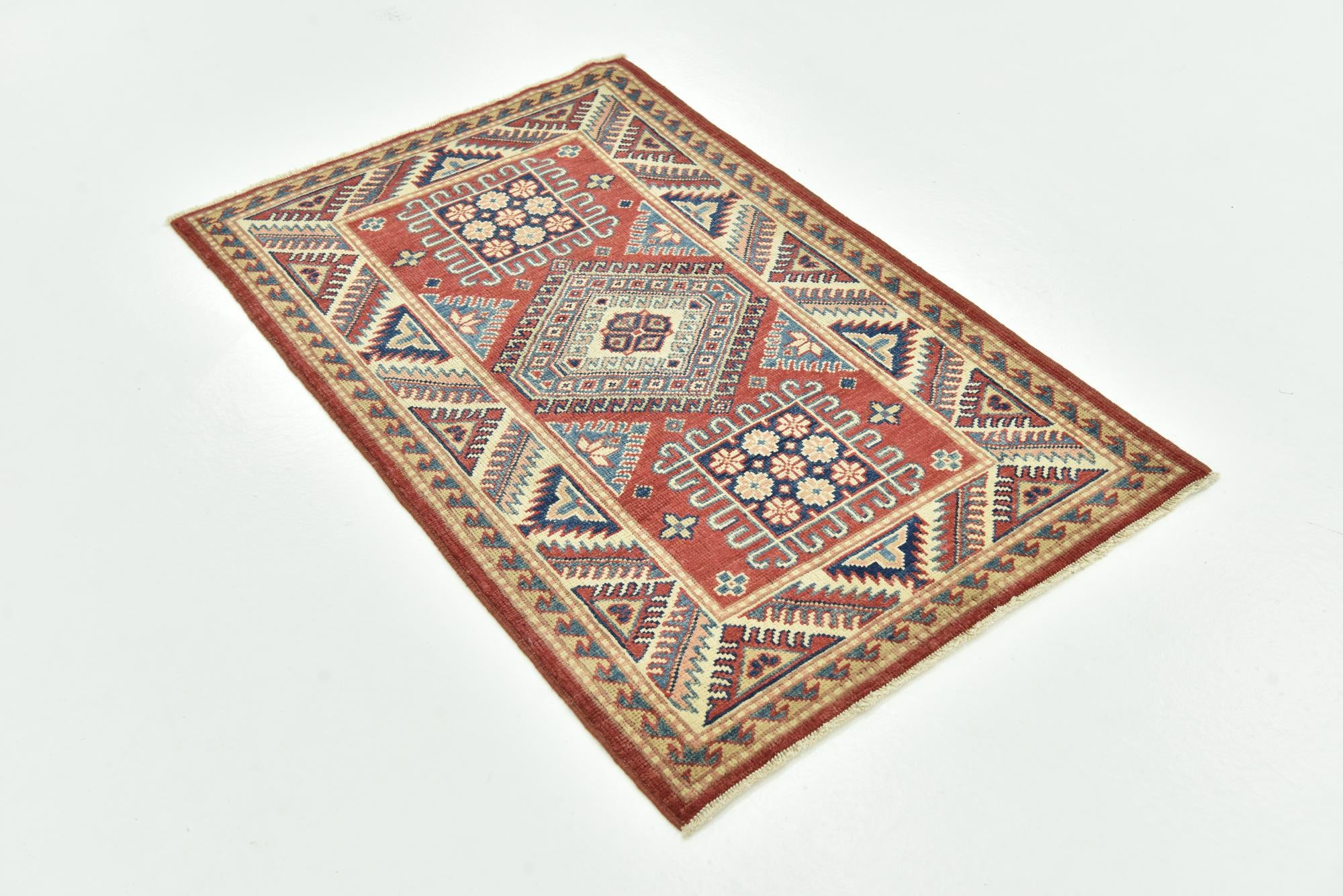 80cm x 125cm anudado a mano Kazak Alfombra