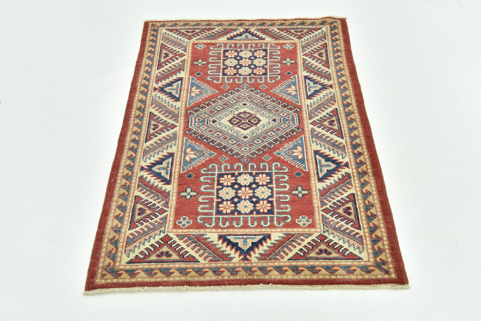 80cm x 125cm anudado a mano Kazak Alfombra