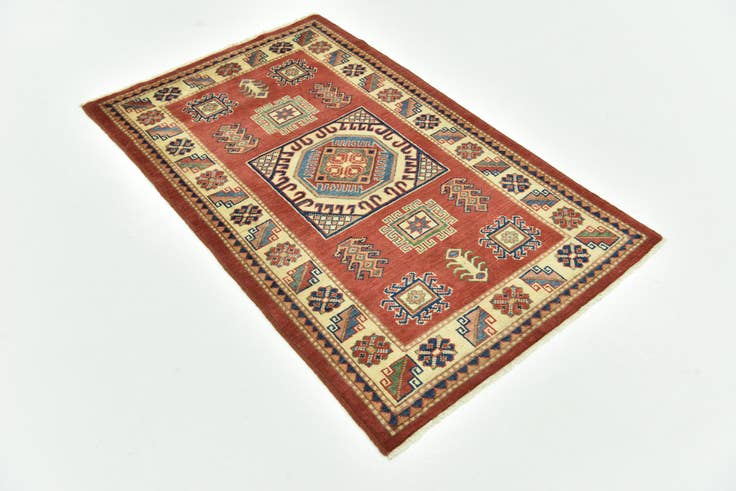 Detail image of 3' 1 x 4' 10 Hand Knotted Kazak Oriental Rug