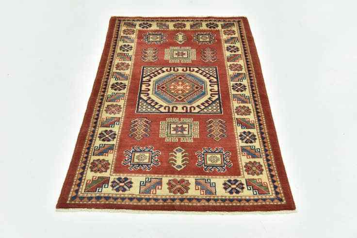 Detail image of 3' 1 x 4' 10 Hand Knotted Kazak Oriental Rug
