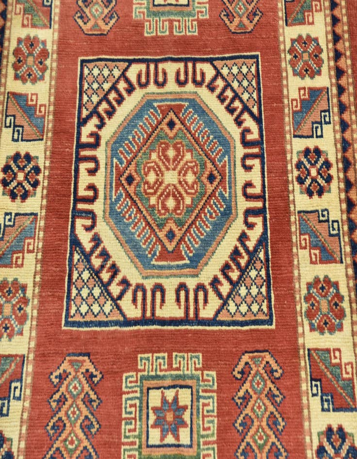 Detail image of 3' 1 x 4' 10  Hand Knotted Kazak Oriental Rug