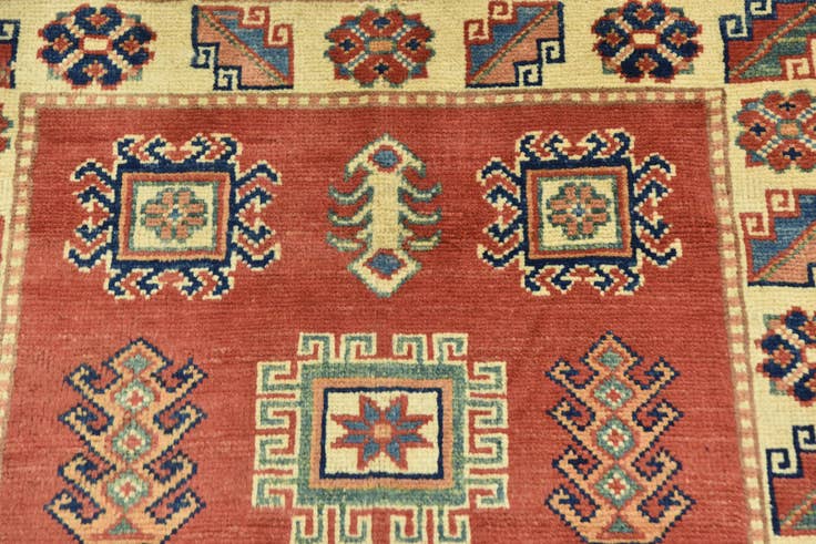 Detail image of 3' 1 x 4' 10 Hand Knotted Kazak Oriental Rug