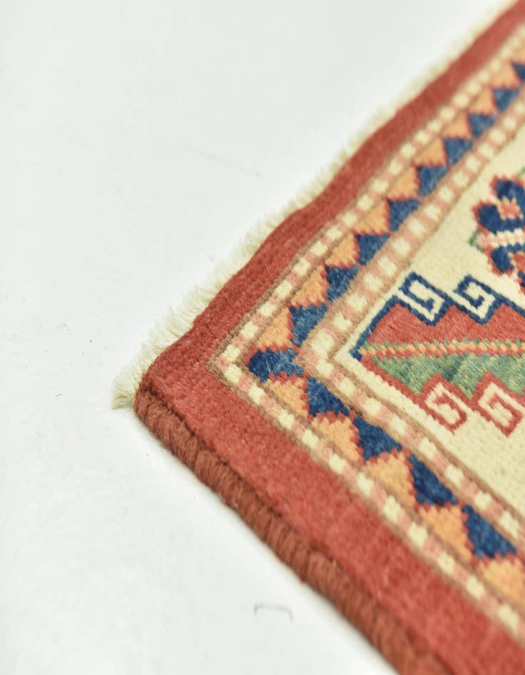 Detail image of 3' 1 x 4' 10  Hand Knotted Kazak Oriental Rug