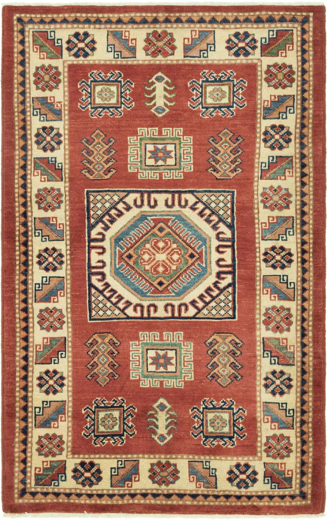 3' 1 x 4' 10 Hand Knotted Kazak Oriental Rug