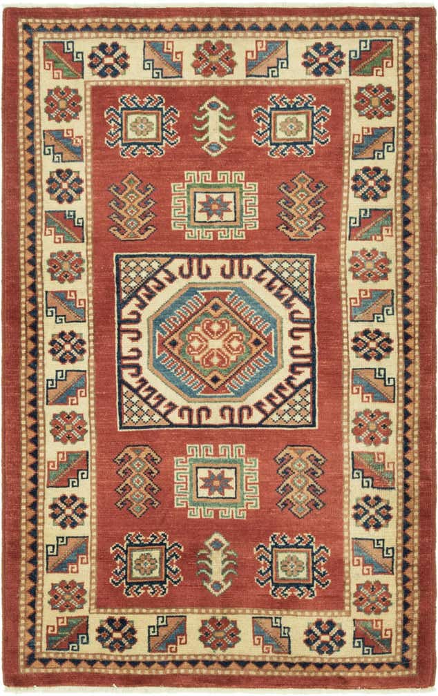 3' 1 x 4' 10 Hand Knotted Kazak Oriental Rug