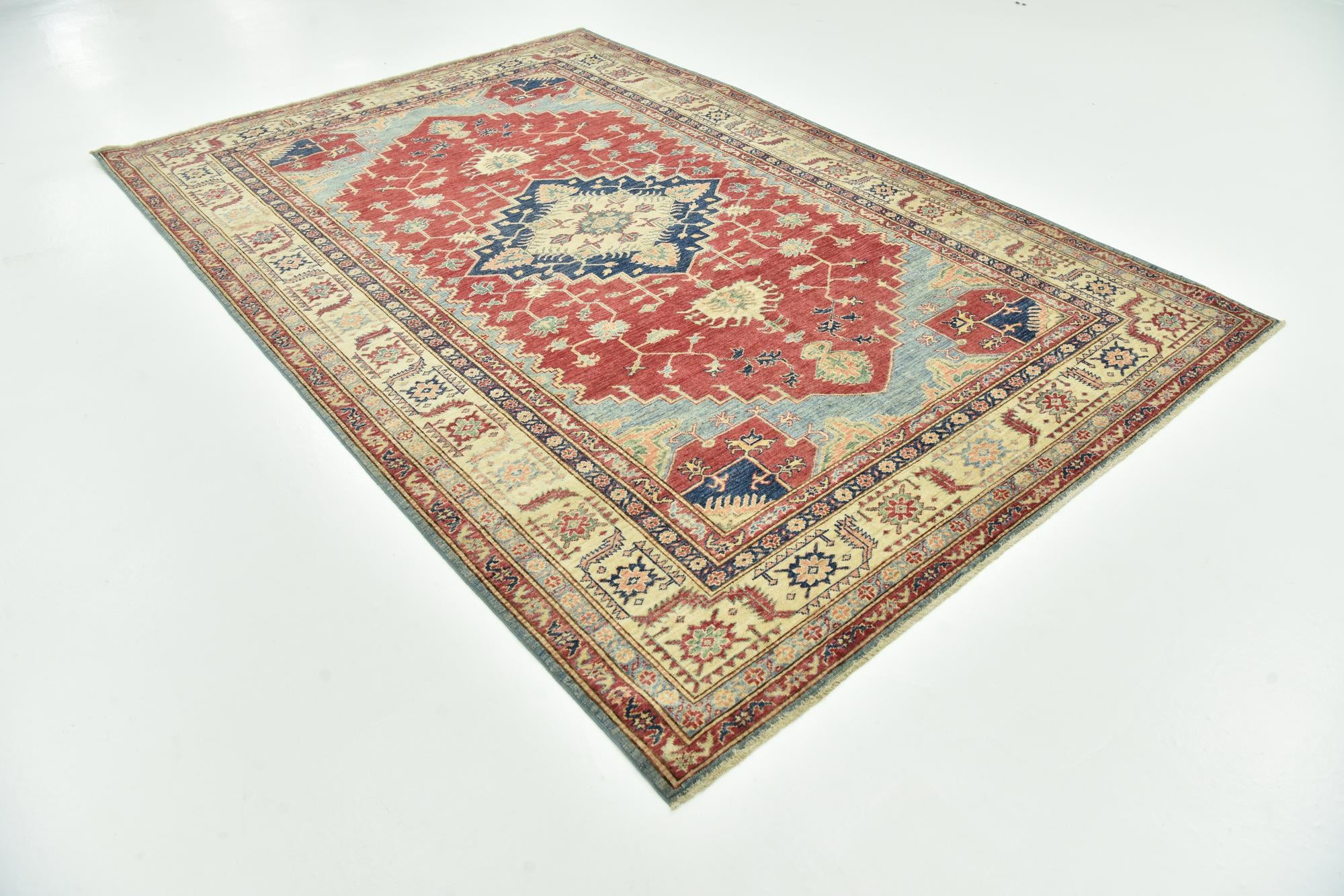 6' 6 x 9' 8 Hand Knotted Kazak Oriental Rug