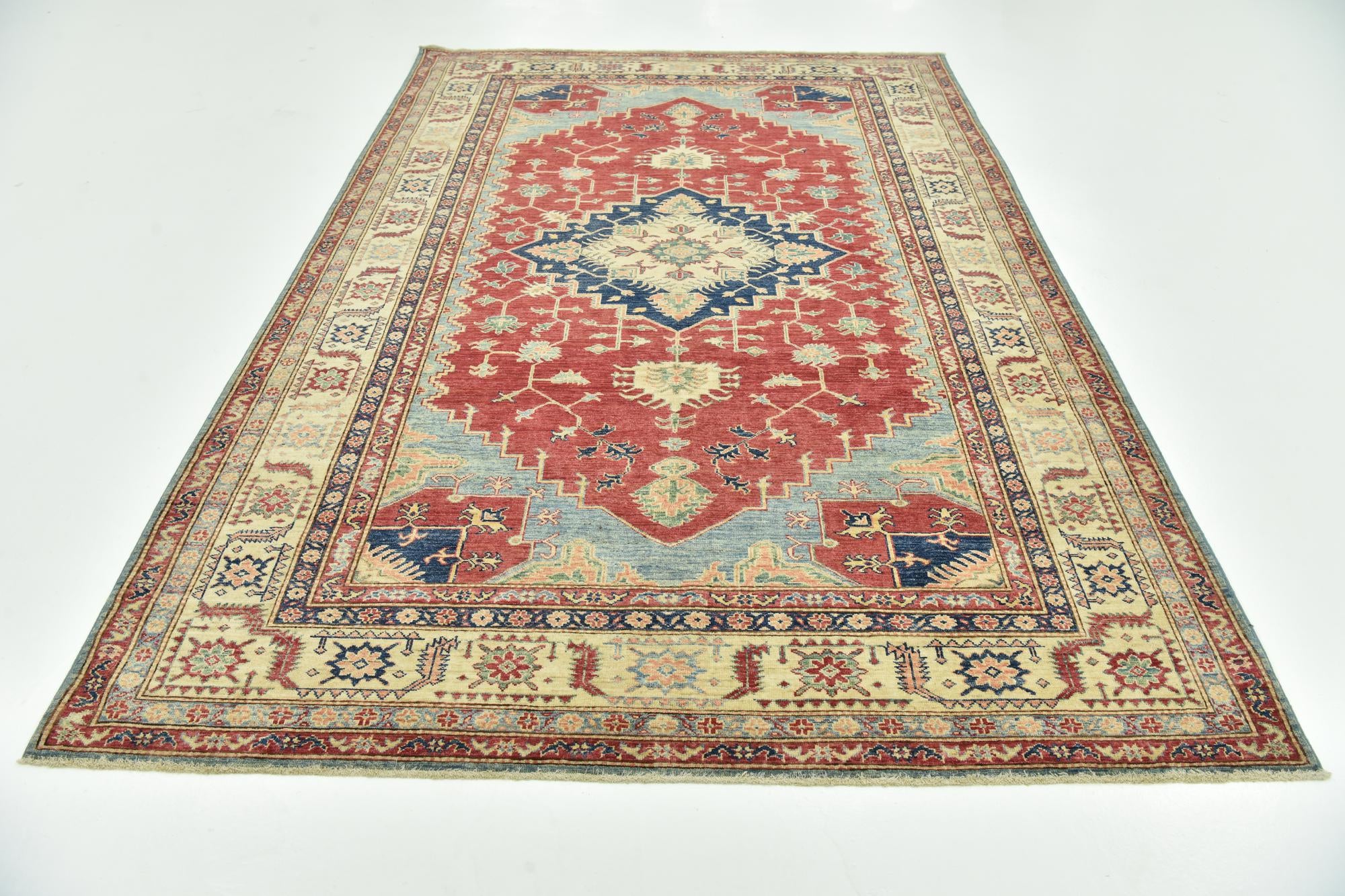 6' 6 x 9' 8 Hand Knotted Kazak Oriental Rug