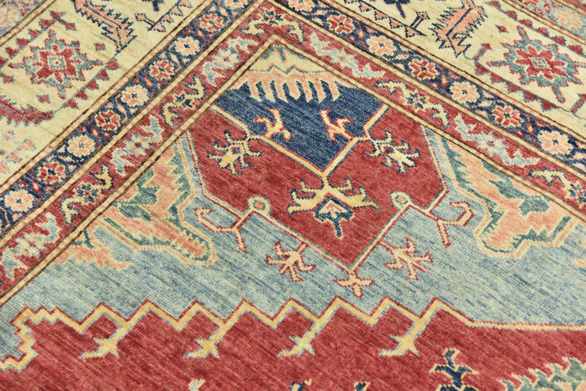 6' 6 x 9' 8 Hand Knotted Kazak Oriental Rug