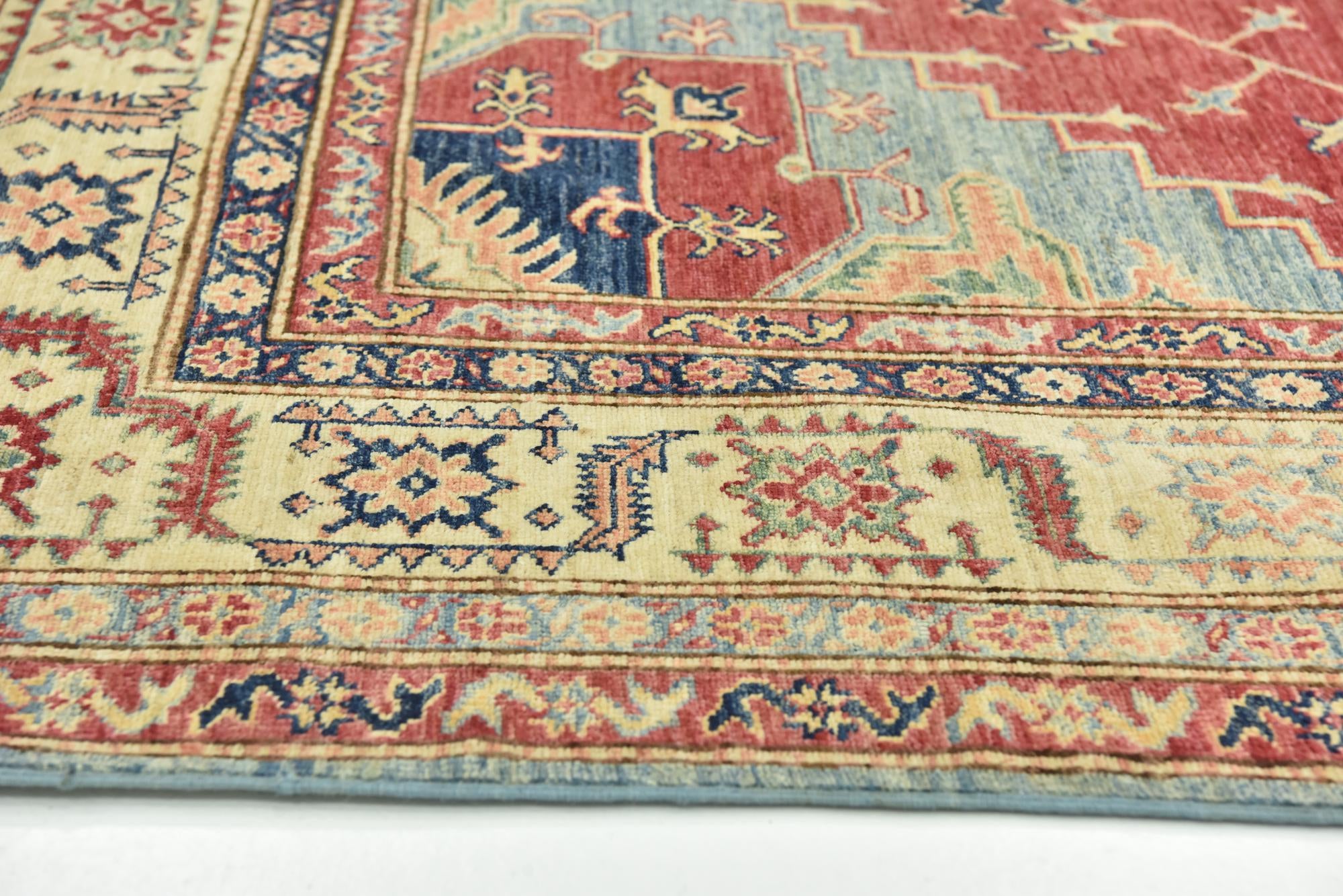 6' 6 x 9' 8 Hand Knotted Kazak Oriental Rug