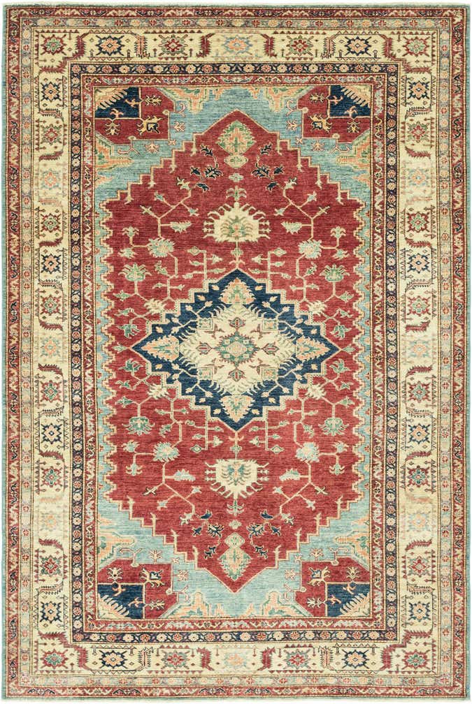 6' 6 x 9' 8 Hand Knotted Kazak Oriental Rug